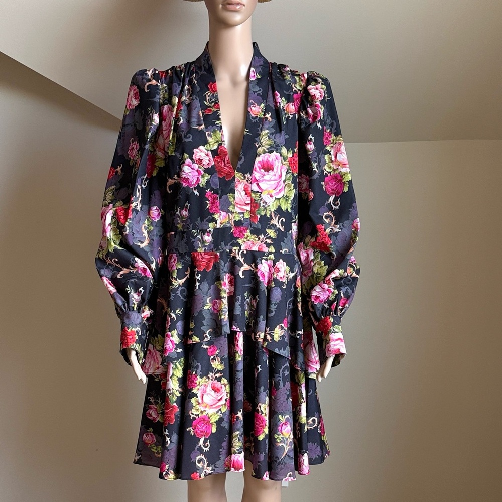 One 33 Social-Floral Black Dress 🌺 size: 12